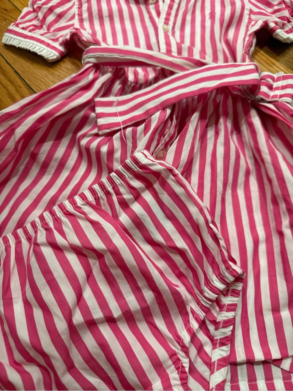 Blueberi Blvd Floral Dress with Ruffle + Ralph Lauren Striped Dress 18 months